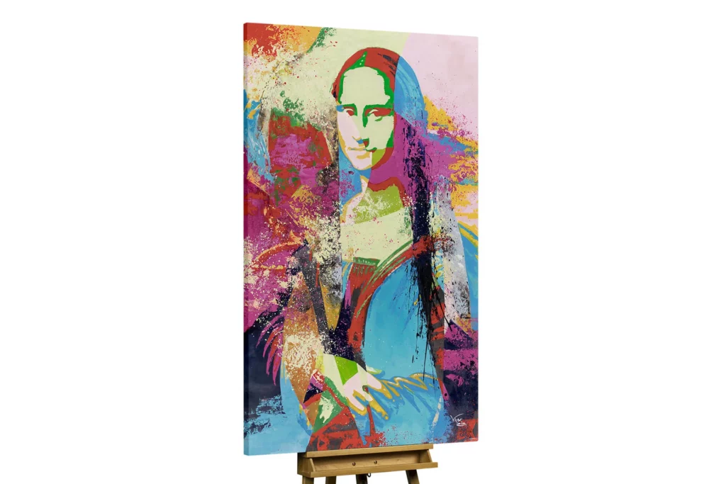 XXL oil painting mona lisa colorful