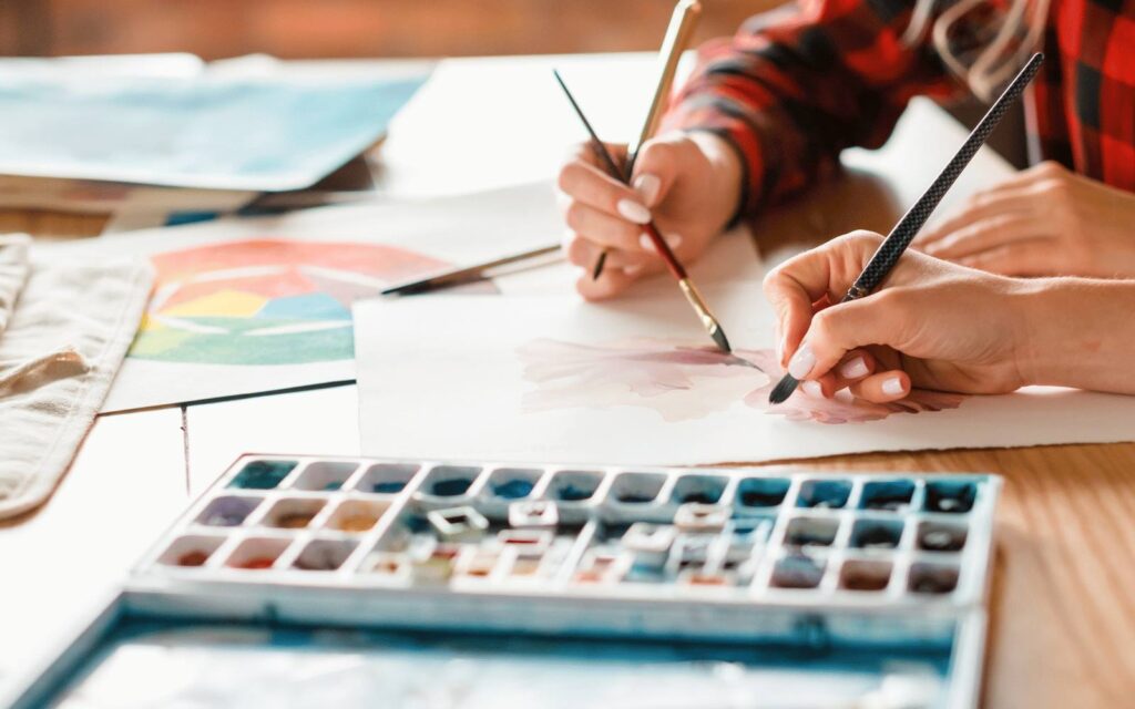 Painting-with-watercolors