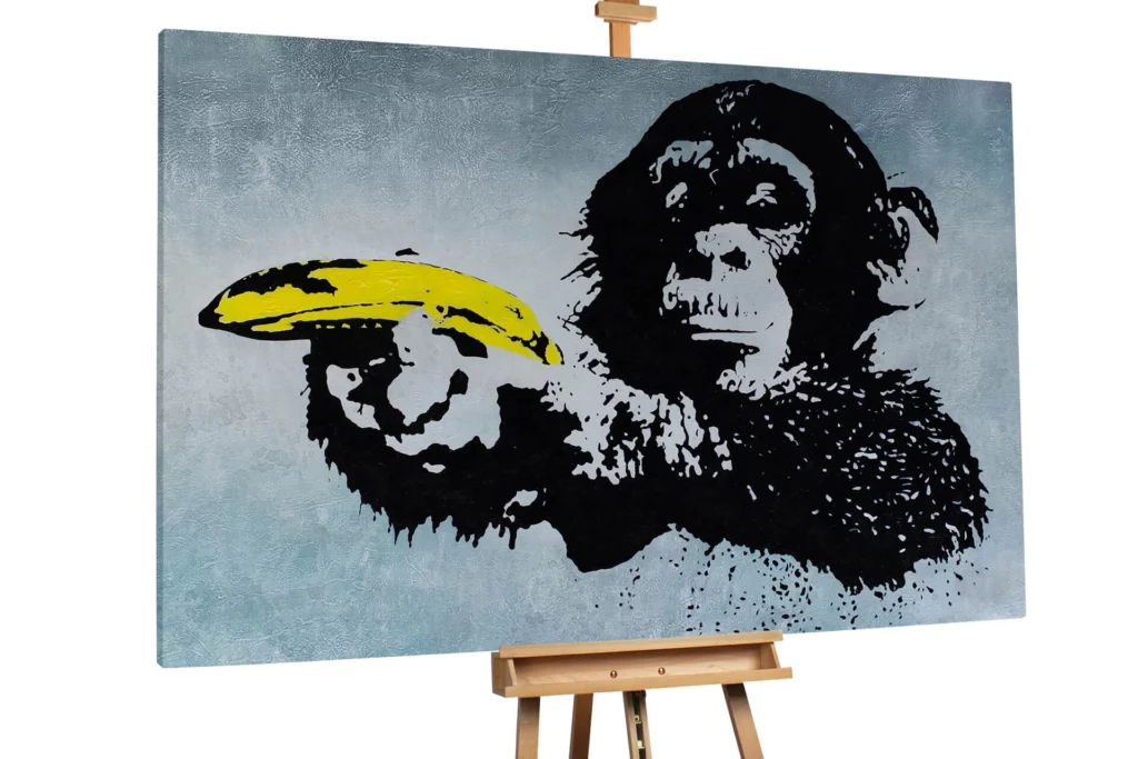 XXL oil painting Banksy's Monkey