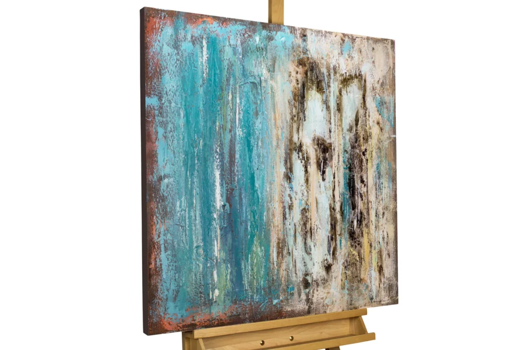 acrylschilderij douche van kristallen