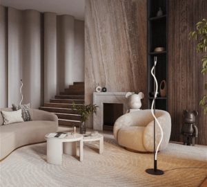 Ontwerp vloerlamp Tau