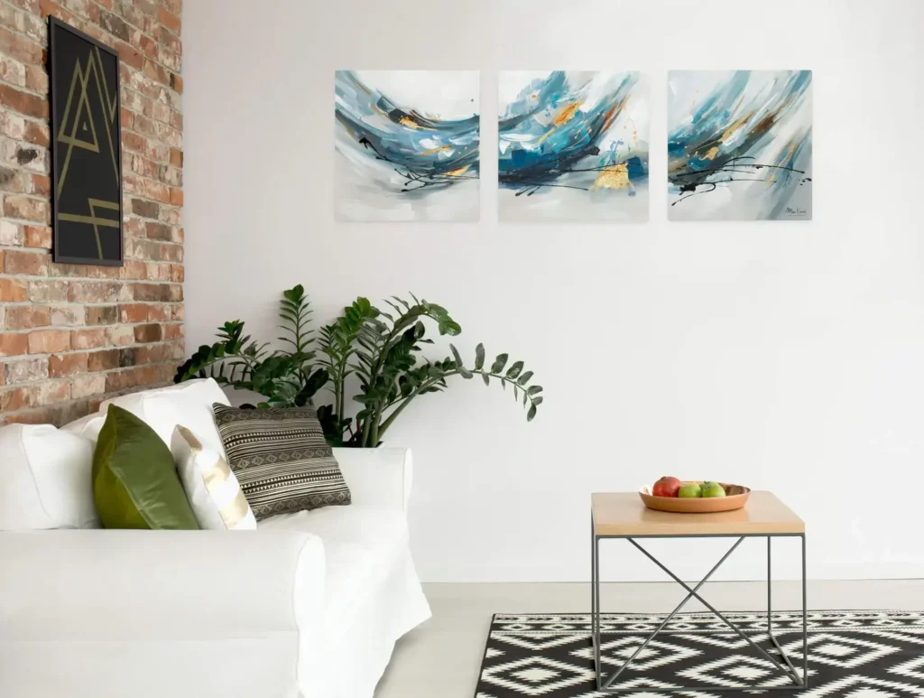 acryl schilderij multipaneel singendes wasser