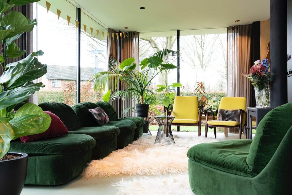 biofiel huis ontwerp in de woonkamer