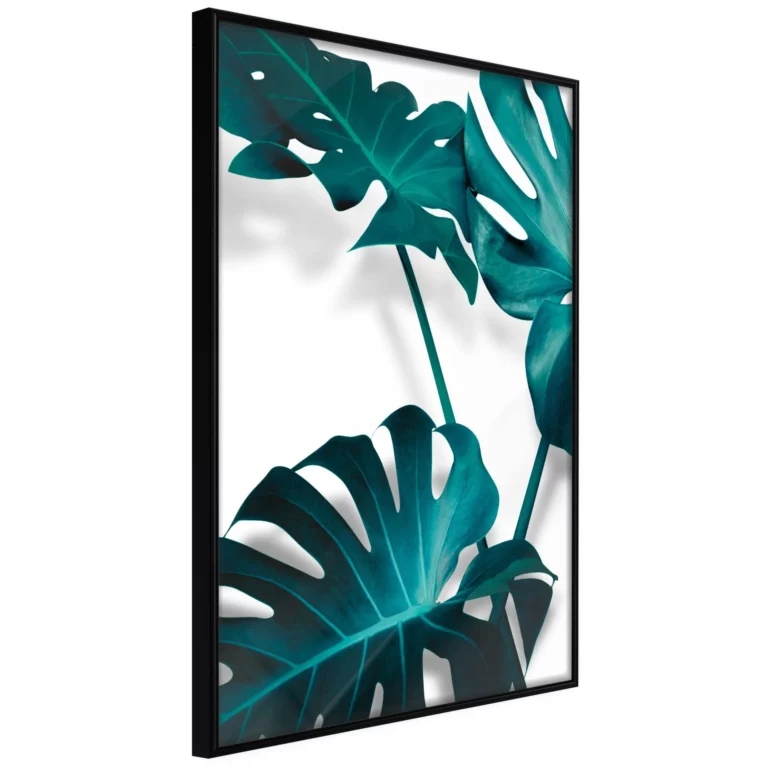poster turquoise monstera ii