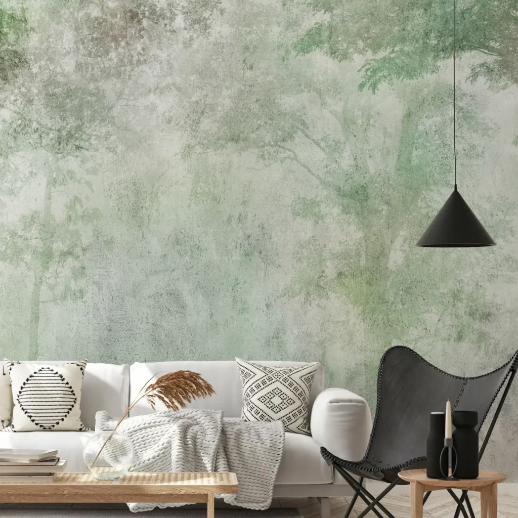 behang bosreliëf eerste variant