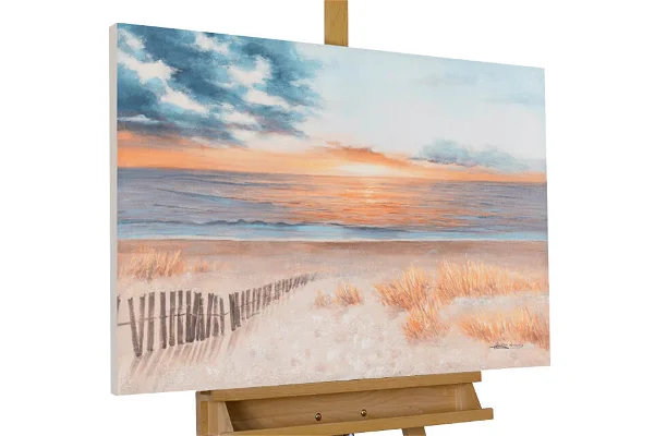Handgeschilderd schilderij 'Sunset by the Sea'