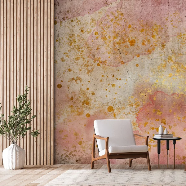 Zelfklevend behang 'Golden Bubbles'