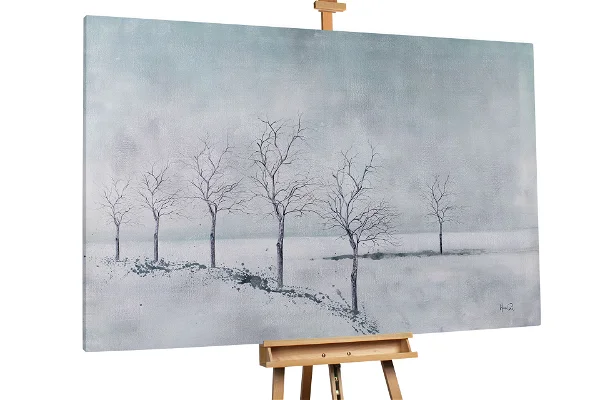 XXL oil painting 'White Wonderland' picture