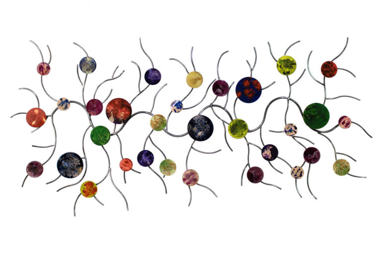 Metalen wanddecoratie 'Planet Connection'