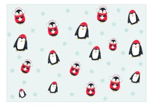 Zelfklevend behang 'Brawling Penguins'