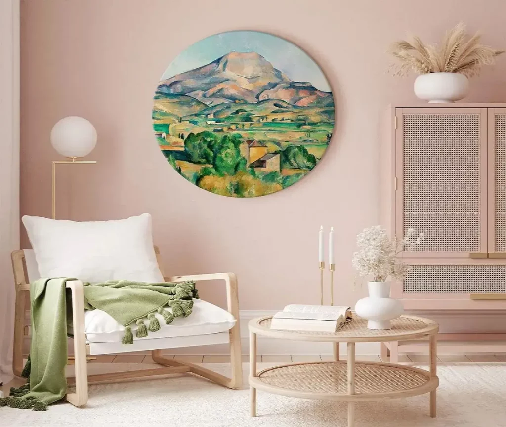 Rond schilderij ‘Mt. Sainte-Victoire’