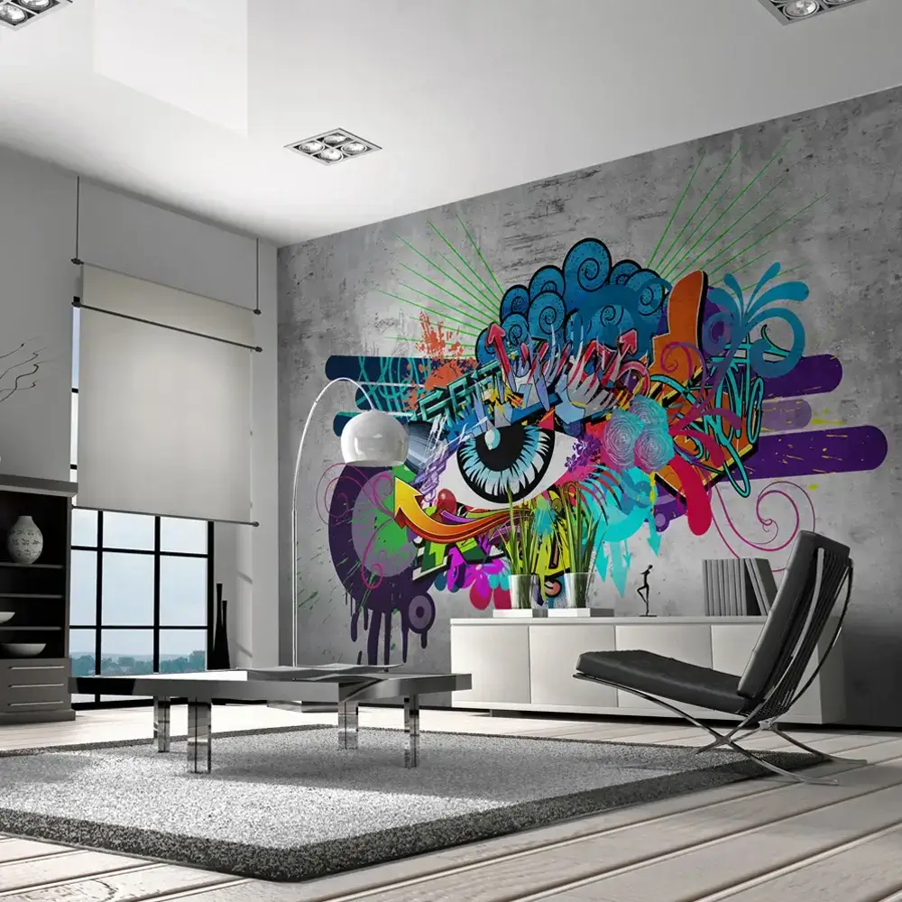 Behang 'Graffiti eye'