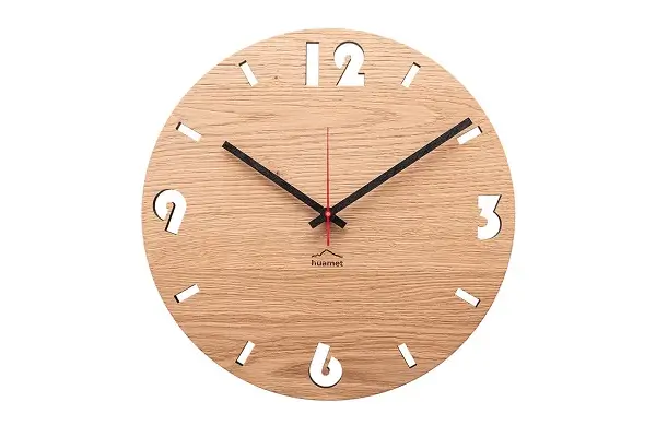 Design klok 'Duhrchbruch (oak round)'