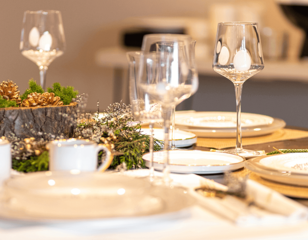 Kristallen glazen en servies
