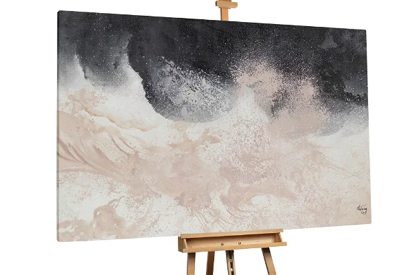 XXL olieverfschilderij 'Wellen im Mond'