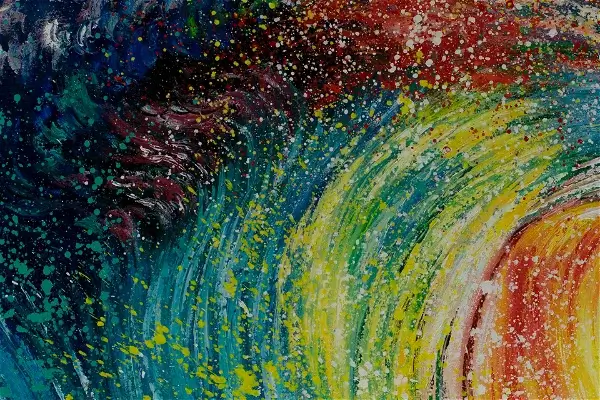 figurative abstraction colourful hand painted oil paintings unique modern art