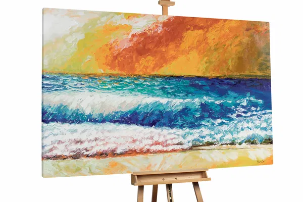 XXL Oil paintings 'Glowing Ocean'